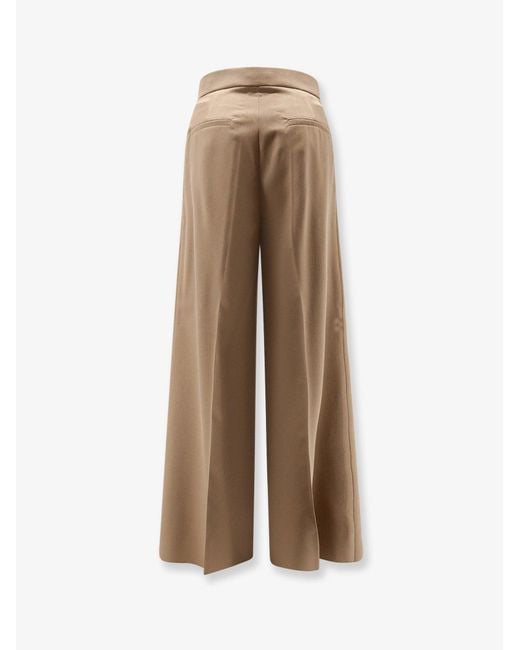 Max Mara Natural Virgin Wool Quorum Trousers