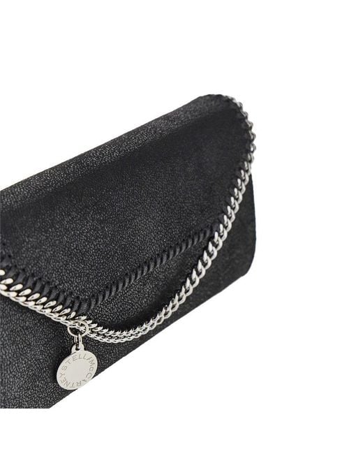Stella McCartney Black Wallet With Falabella Shoulder Strap