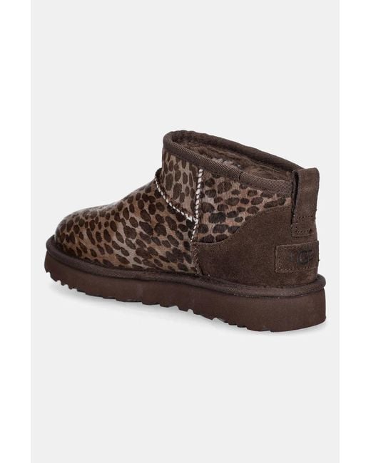 Ugg Brown "Ultra Classic Mini Caspian" Ankle Boots