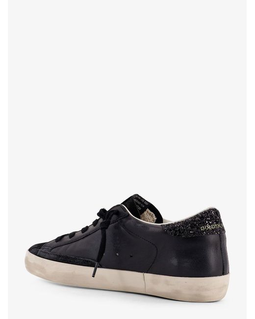Golden Goose Deluxe Brand Black Deluxe Brand Super-Star Classic With List Low-Top Sneakers With Suede Inserts And Glittered Detail