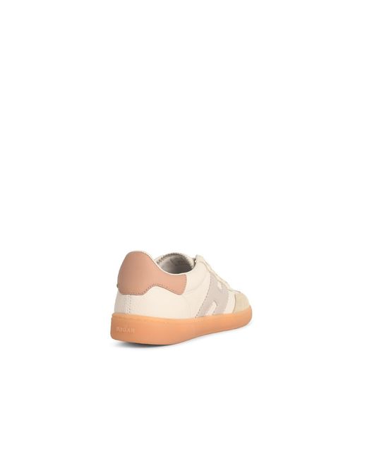 Hogan White 'Cool' Nappa Lear Sneakers