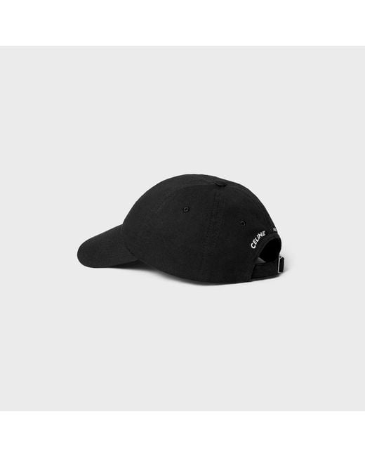 Céline Black Richelieu Baseball Cap for men