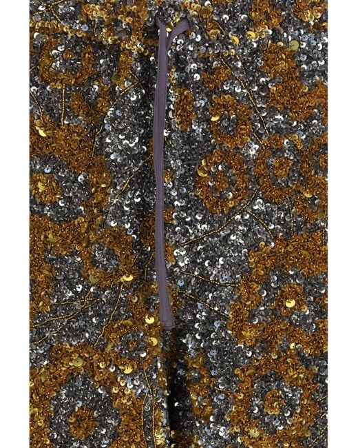 Dries Van Noten Green Sequin-Embellished Shorts for men