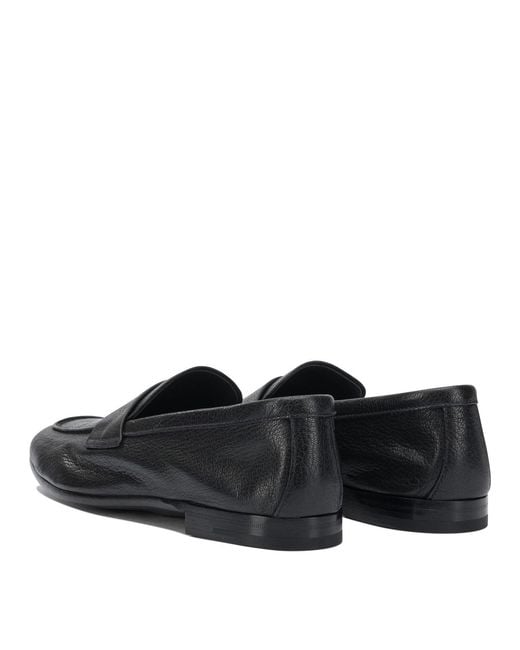 Prada Black Leather Loafers for men