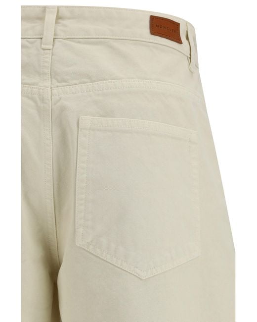 Moncler White Cotton Pants
