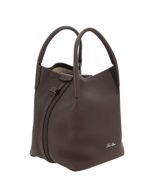 Loro Piana Brown Small Bale Bucket Bag