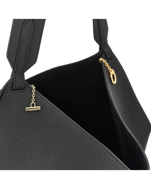 Khaite Black Small Leather 'Lotus' Tote Bag