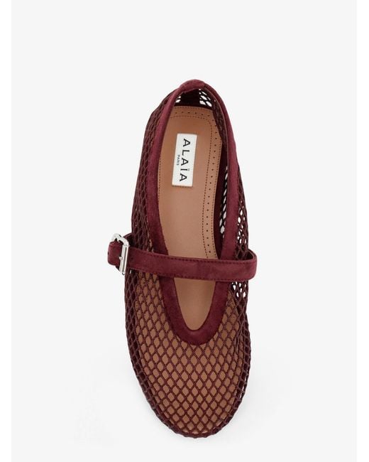 Alaïa Brown Mesh Ballet Flats