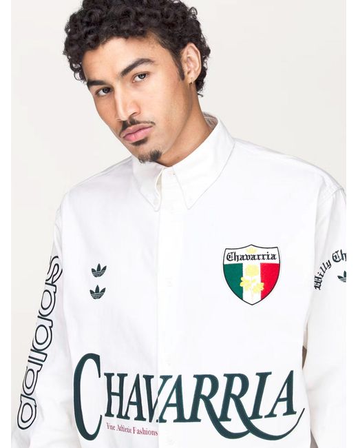 ADIDAS X WILLY CHAVARRIA White Button Up Cotton Shirt for men