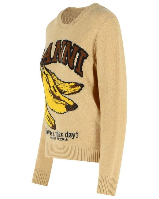 Ganni Metallic Wool Blend Sweater