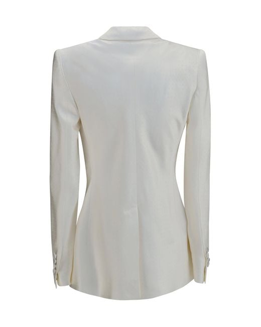 Tom Ford Gray Blazer Double-Breasted Satin