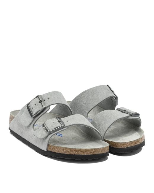 Birkenstock White "Arizona" Low Sandals