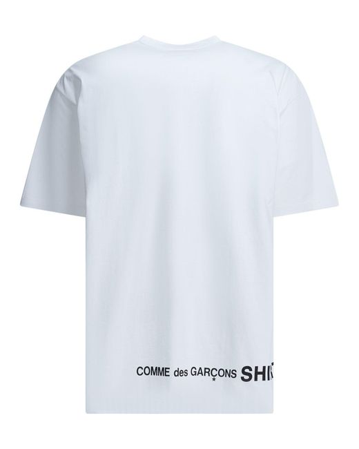 Comme des Garçons White Crew-Neck T-Shirt With Reverse Logo for men
