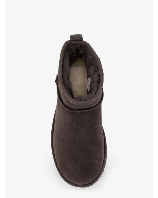 Ugg Brown Classic Ultra Mini Suede Ankle Boots