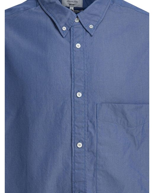 Beams Plus Blue Lisa Denim Shirts Light for men