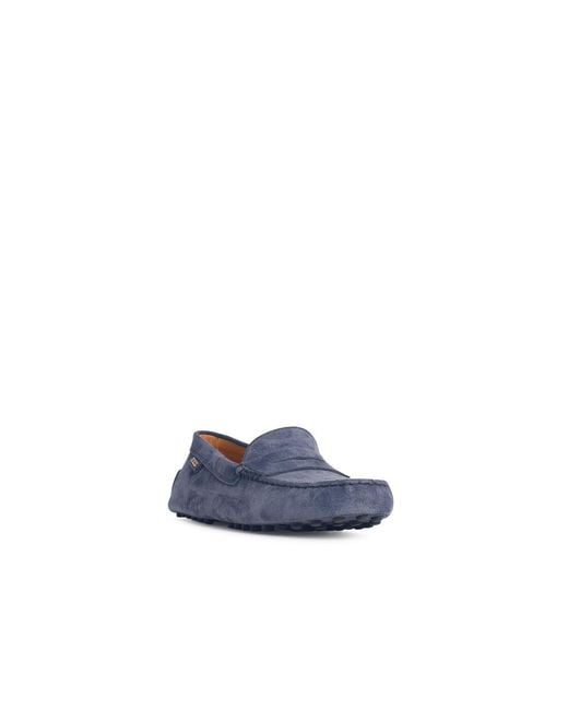 Tod's Blue 'Gommino' Suede Loafers