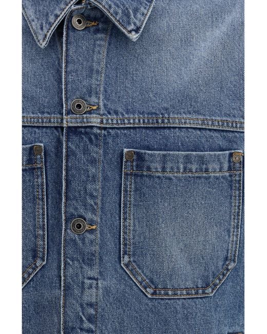 Off-White c/o Virgil Abloh Blue Half Arrow Skate Denim Jacket for men