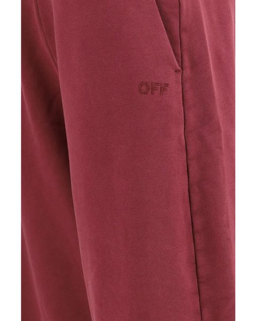Off-White c/o Virgil Abloh Red Off Stamp Balloon Sweatpants