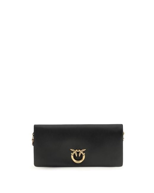 Pinko Black Clutch Bag Love Medium