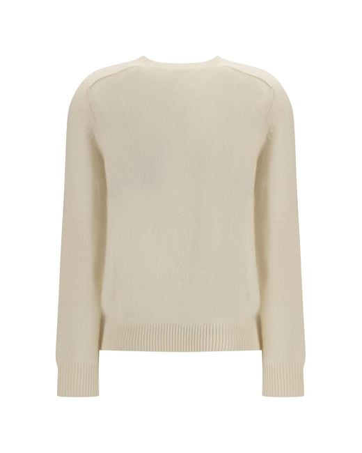 Burberry White Cashmere Jumper