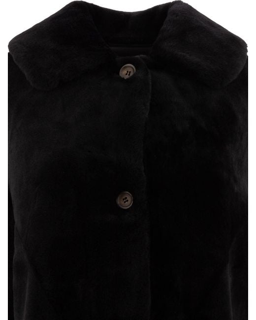 B&W Black B&W Reversible Shearling Coat