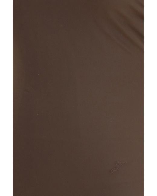 Jacquemus Brown Cabana One-Piece Swimsuit With Ruffles
