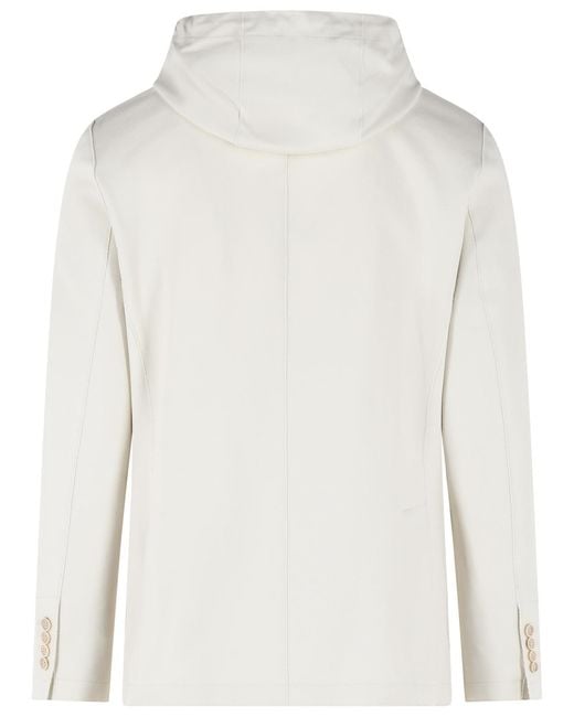 Eleventy White Ivory Cotton Blend Blazer for men