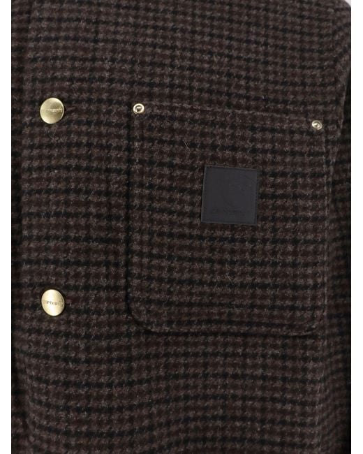 Carhartt Black Lowis Jacket With Houndstooth Pattern for men