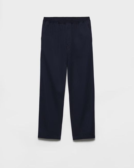 Women's Blue Cotton Trousers