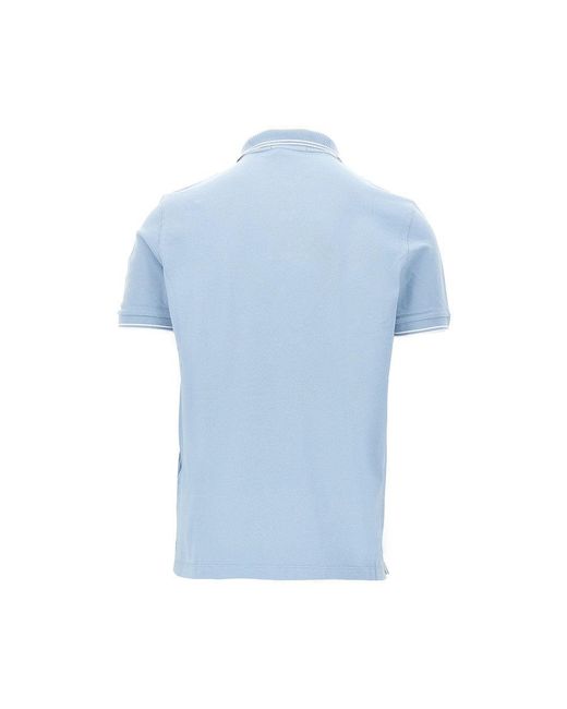 Stone Island Blue Stretch Piquet Polo Shirt for men