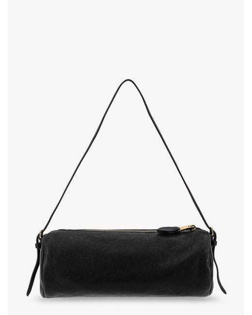 Miu Miu Black Mini Aviator Leather Shoulder Bag
