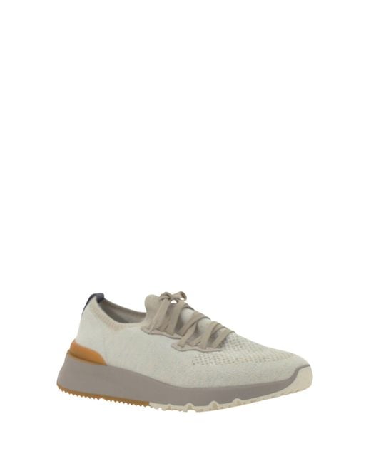 Brunello Cucinelli White Sneakers for men