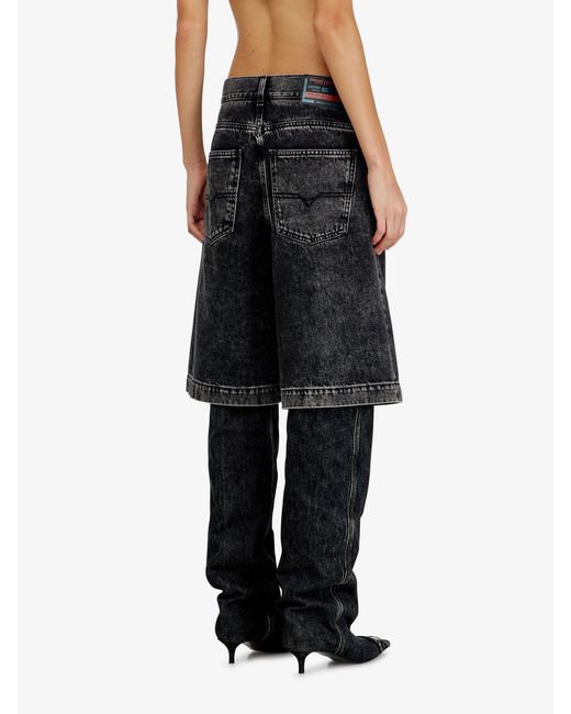 DIESEL Black De-Sire-Short- S2 Denim Bermuda Shorts