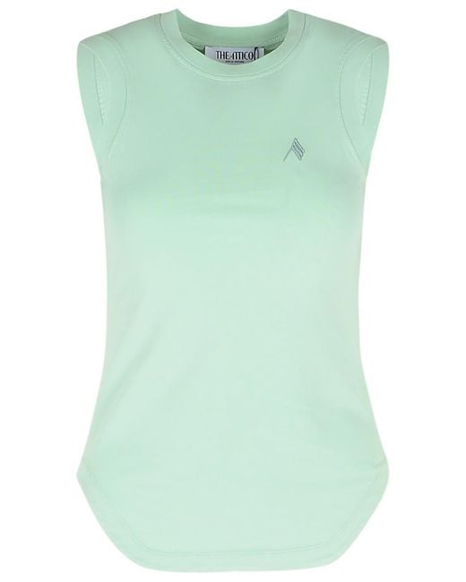 Women's Green Cotton Tank Top
