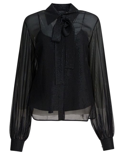Max Mara Black Silk Blend Shirt