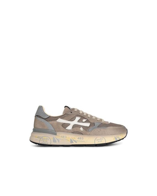 Premiata White 'Mick' Lear Blend Sneakers for men