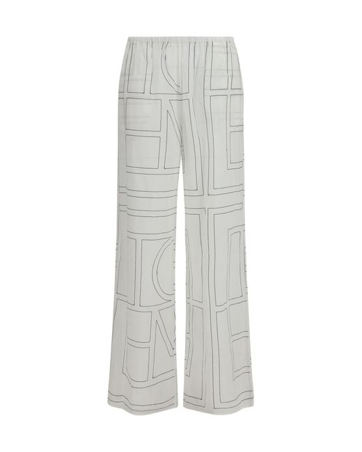 Totême Gray Monogram Pants