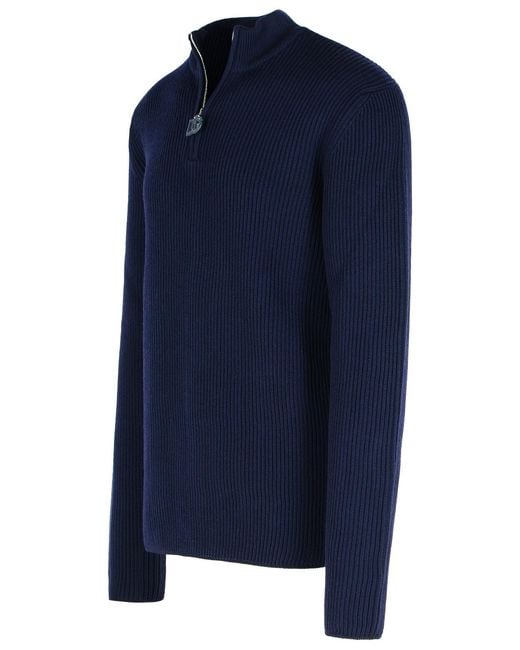 Dolce & Gabbana Blue Virgin Wool Sweater for men