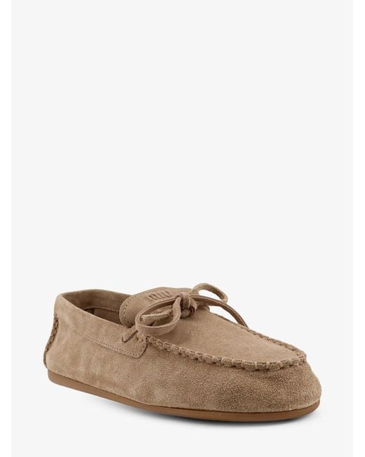 Miu Miu Brown Suede Loafers