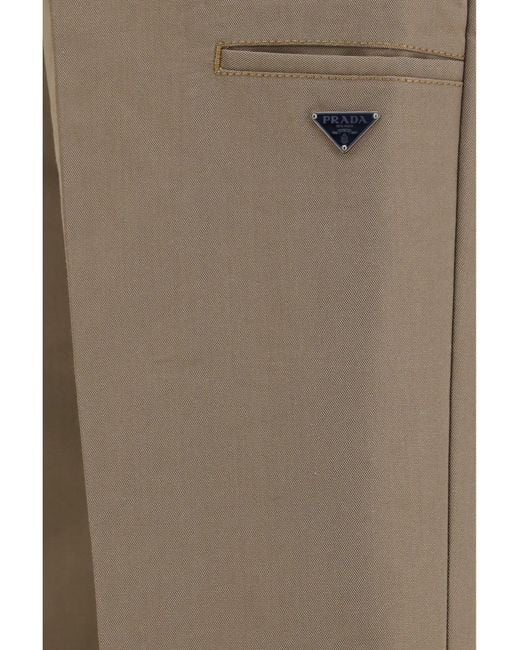 Prada Natural Technical Wide-Leg Pants for men