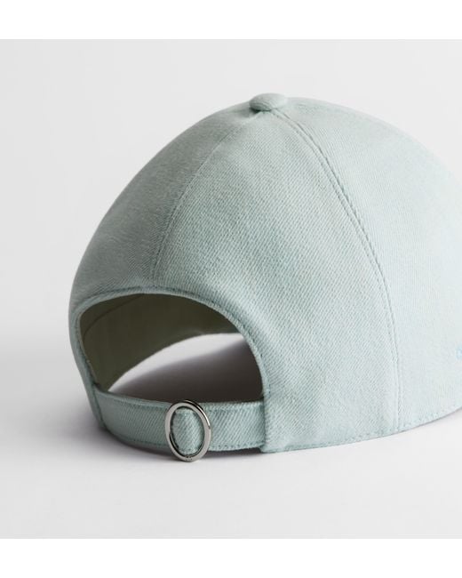 Dior White D-Player Médaillon Baseball Hat Light