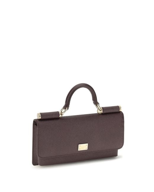 Dolce & Gabbana Purple Dolce & Gabbana Micro Sicily Shoulder Bag