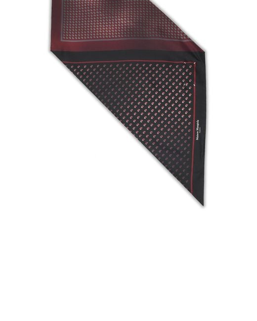 Maison Margiela Purple And Burgundy Silk Scarf for men
