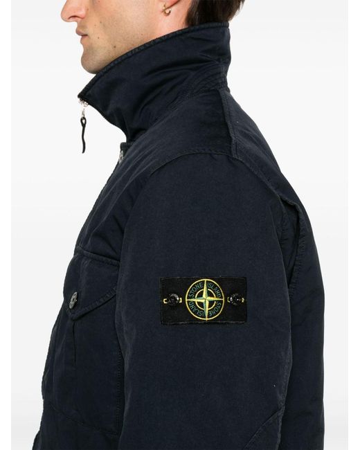 Stone Island Blue Field Jacket With Anti-Drop for men