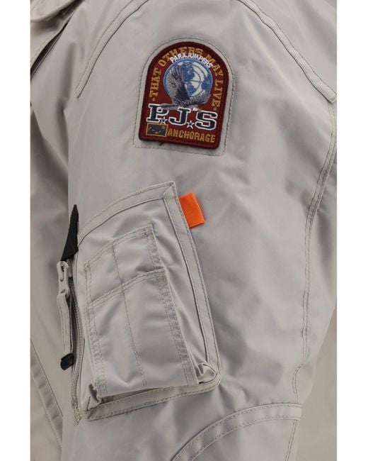 Parajumpers Gray Bomber Gobi With Hood for men