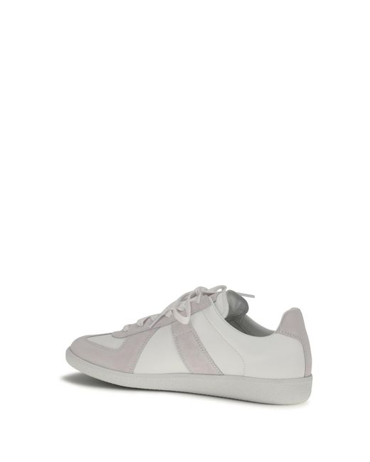Margiela White Leather Sneakers for men