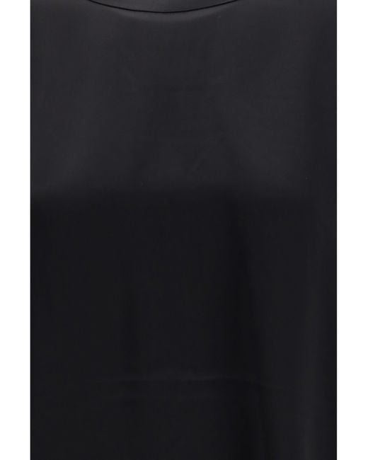 Totême Black Boxy Satin Top