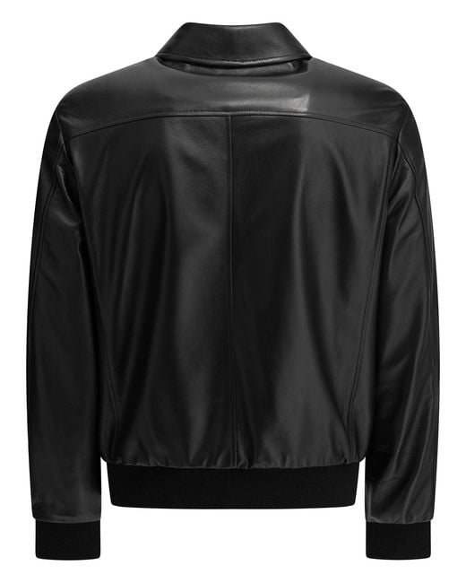 Altum Black Nappa Leather Jacket for men