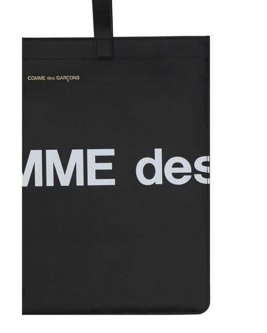 Comme des Garçons Black Calfskin Shoulder Shopping Bag for men