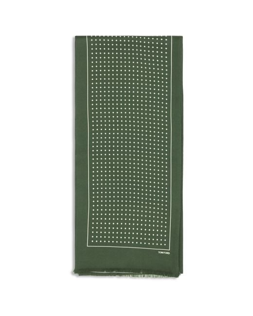 Men's Green Polka Dot Scarf